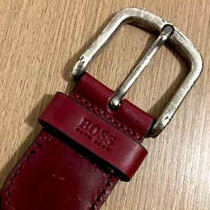 Hugo Boss Genuine Leather Unisex Braid Belt